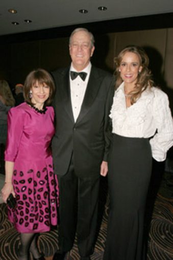 Evelyn Lauder with David and Julia Koch