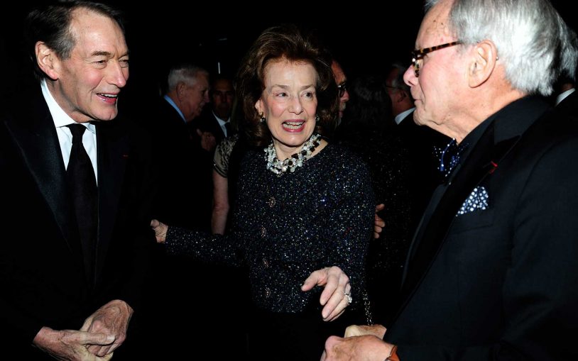 Charlie Rose, Kate Medina, and Tom Brokaw.