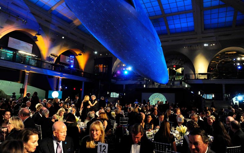 Guests at the Double Helix Medals Dinner in the American Natural History Museum.