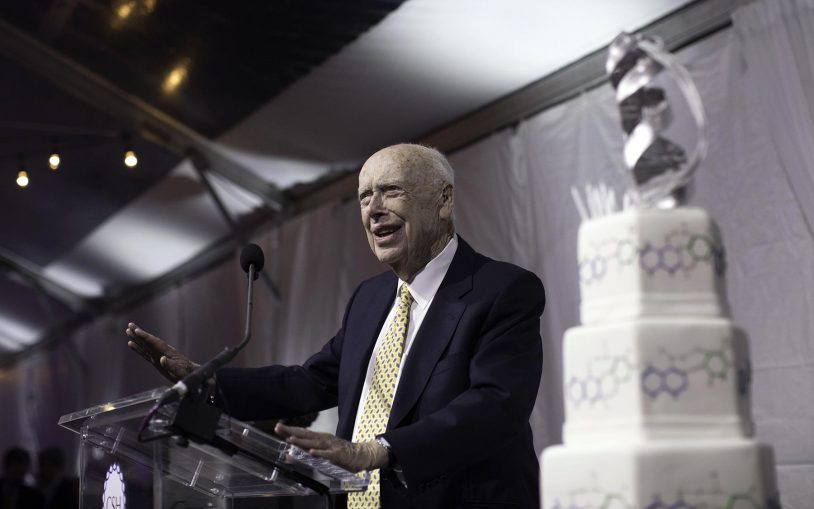 Watson 90th birthday at podium