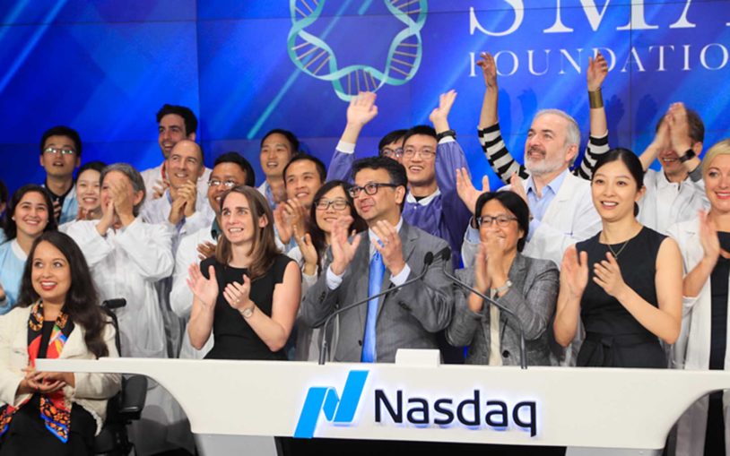Adrian Krainer and lab at Nasdaq