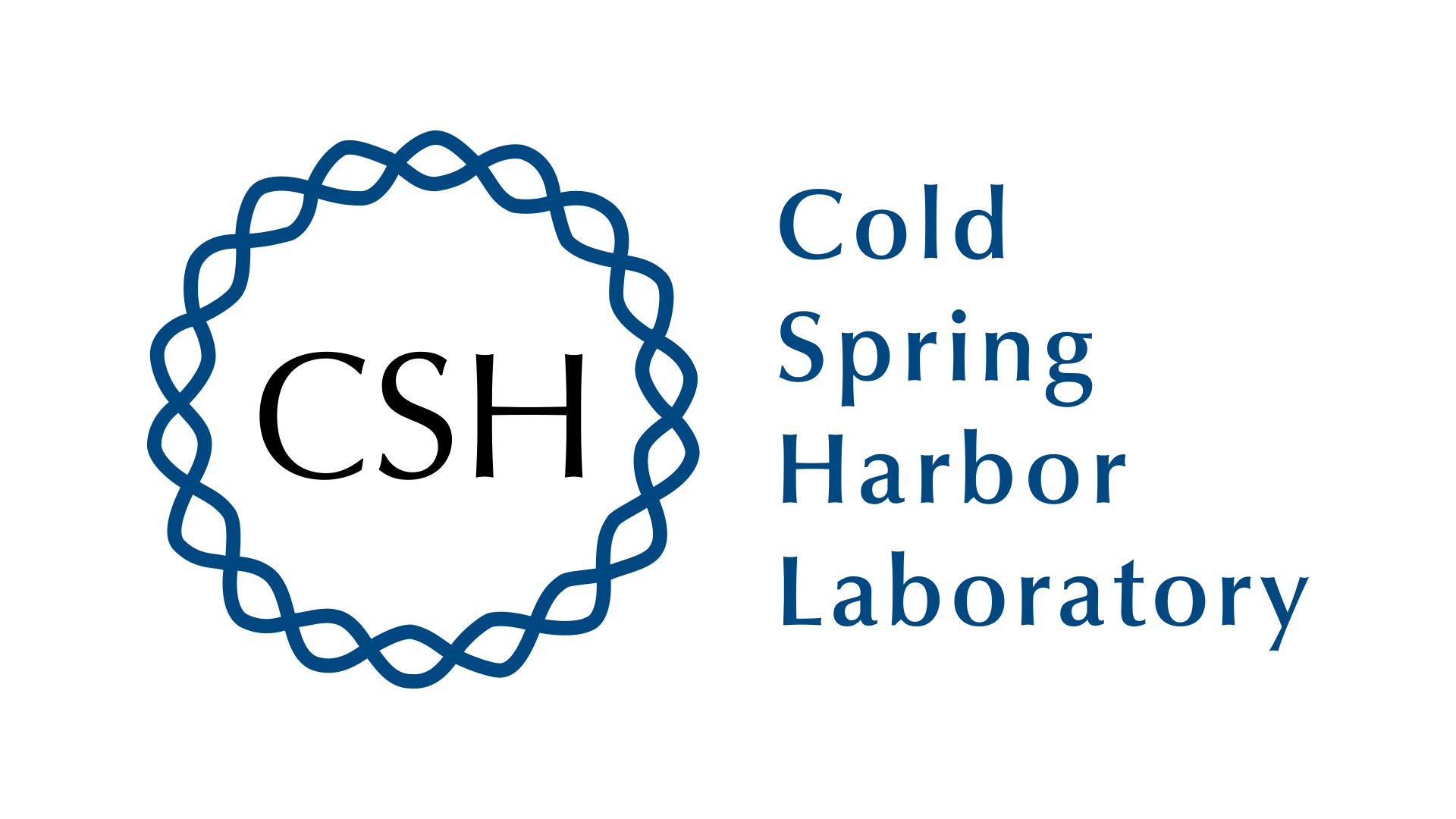 graphic of Cold Spring Harbor Laboratory logo blue text on white background