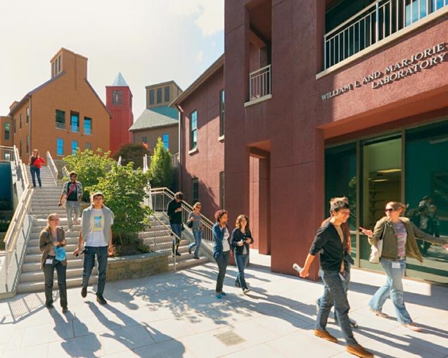 photo of students visiting the Hillside campus