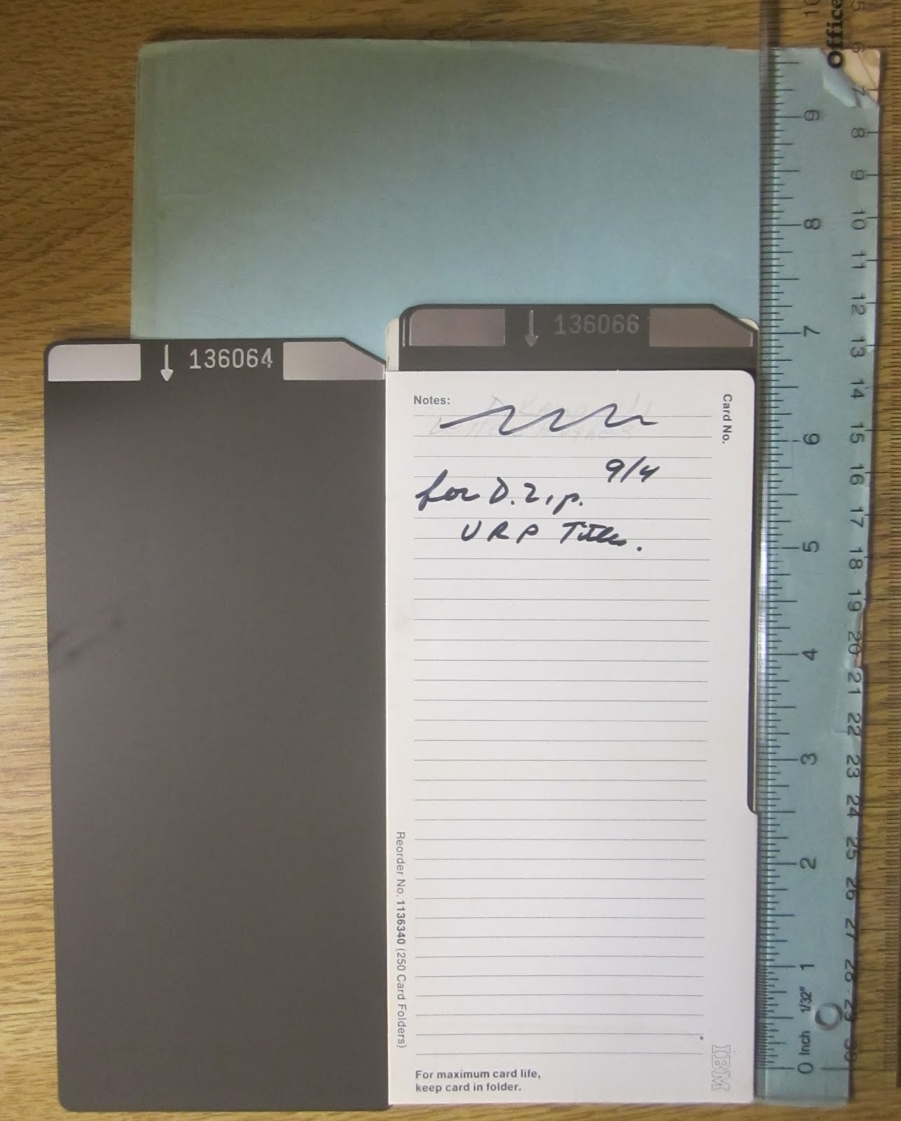 photo of URP magnetic data card