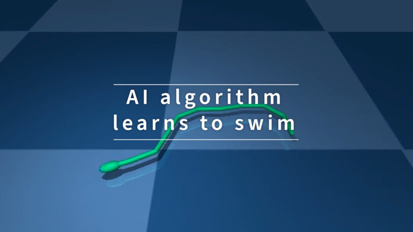 image from AI worm learns to swim video