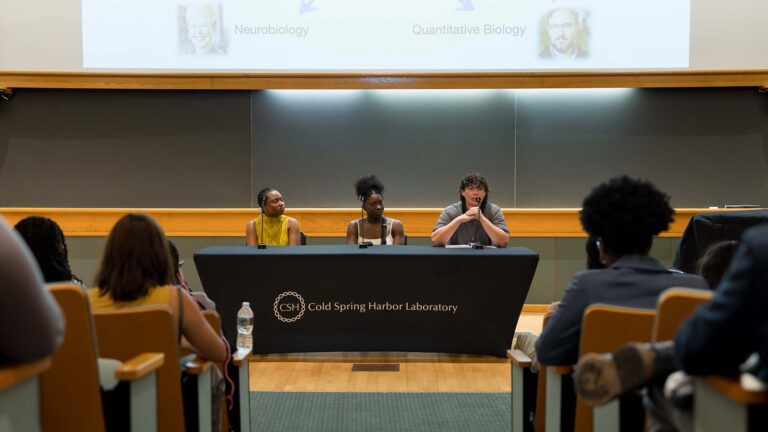 image of Stony Brook Univ Students in the Simons STEM Scholars Program SBS Recruitment Event