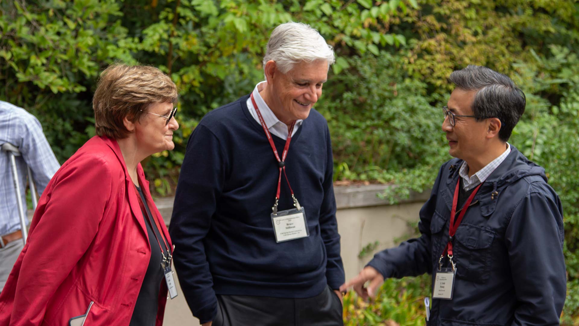 image of Katalin Karikó, Bruce Stillman, and Z. Josh Huang at the 2023 CSHL Recombinant DNA meeting