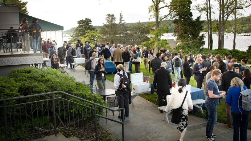Image of the wine and cheese party at the 89th CSHL Symposium