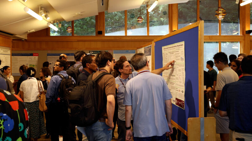 Image of a poster session from the 2025 CRISPR Meeting