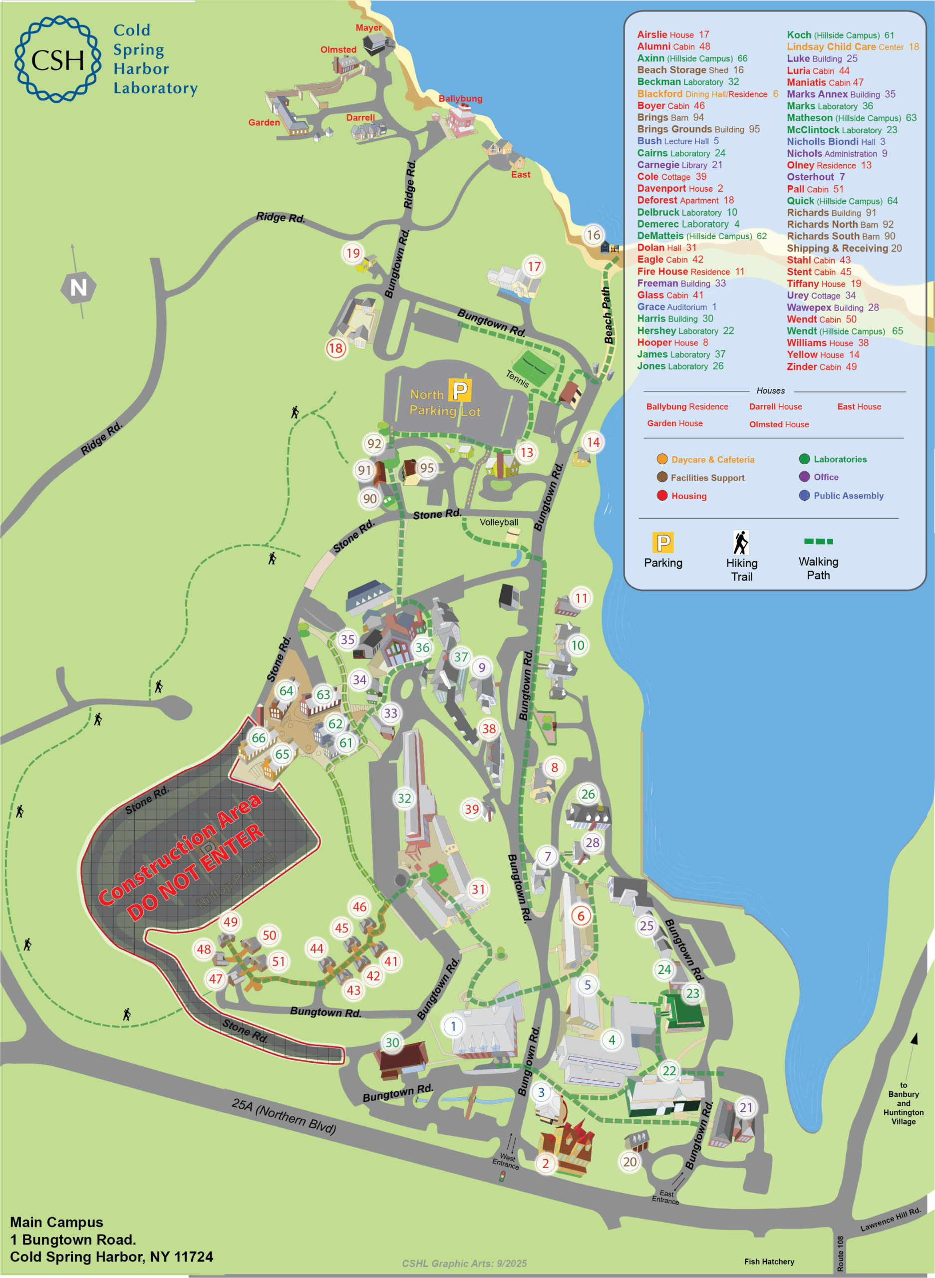 image of the CSHL campus map